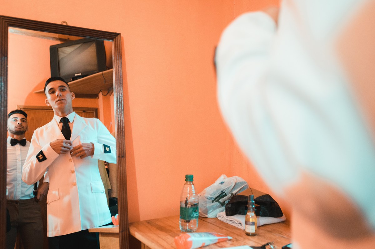 intimidad del novio antes de la ceremonia