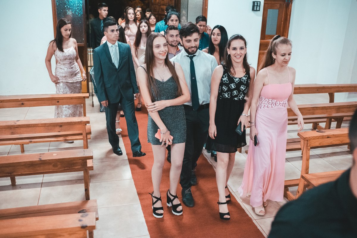 entrada de los invitados en una boda