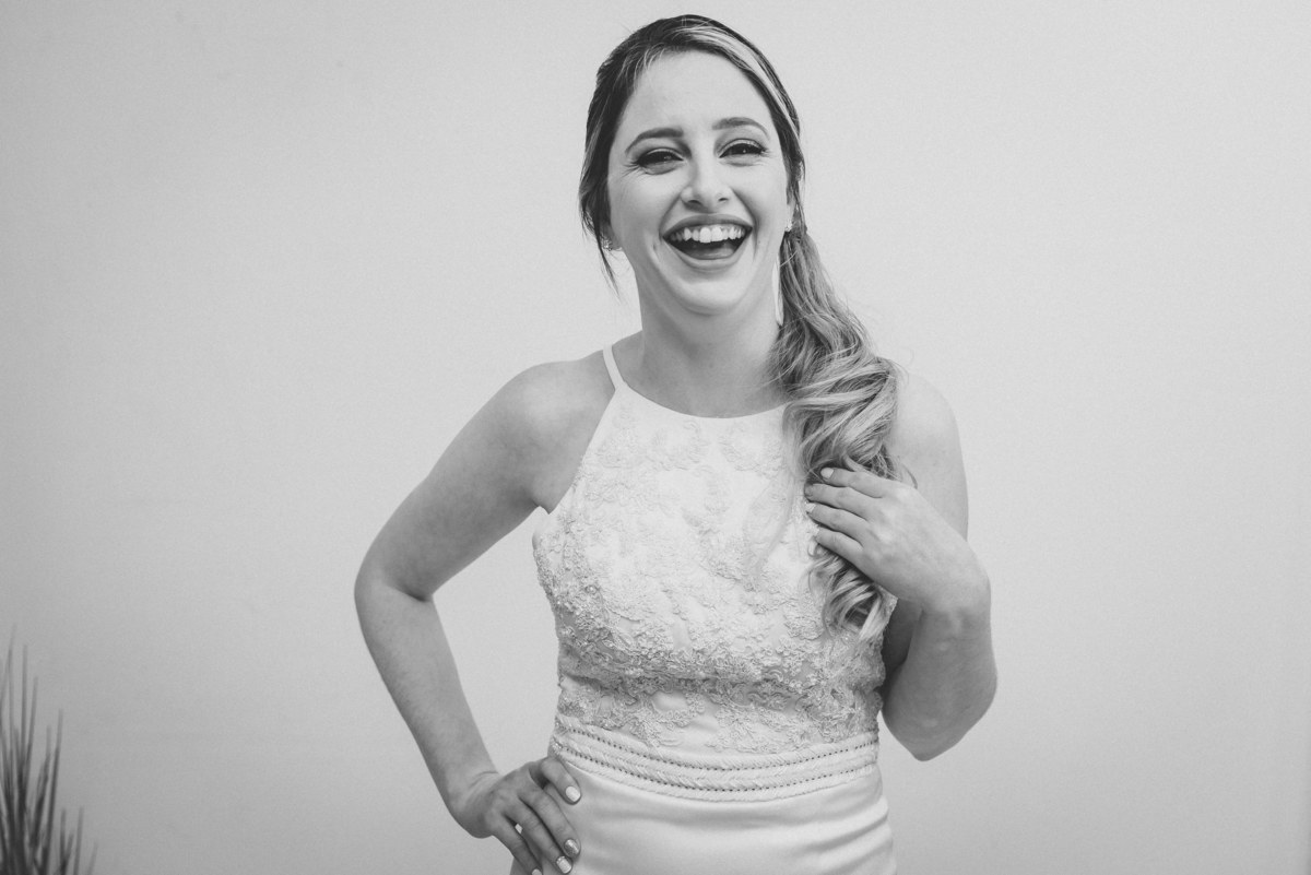 retrato espontáneo de la novia 