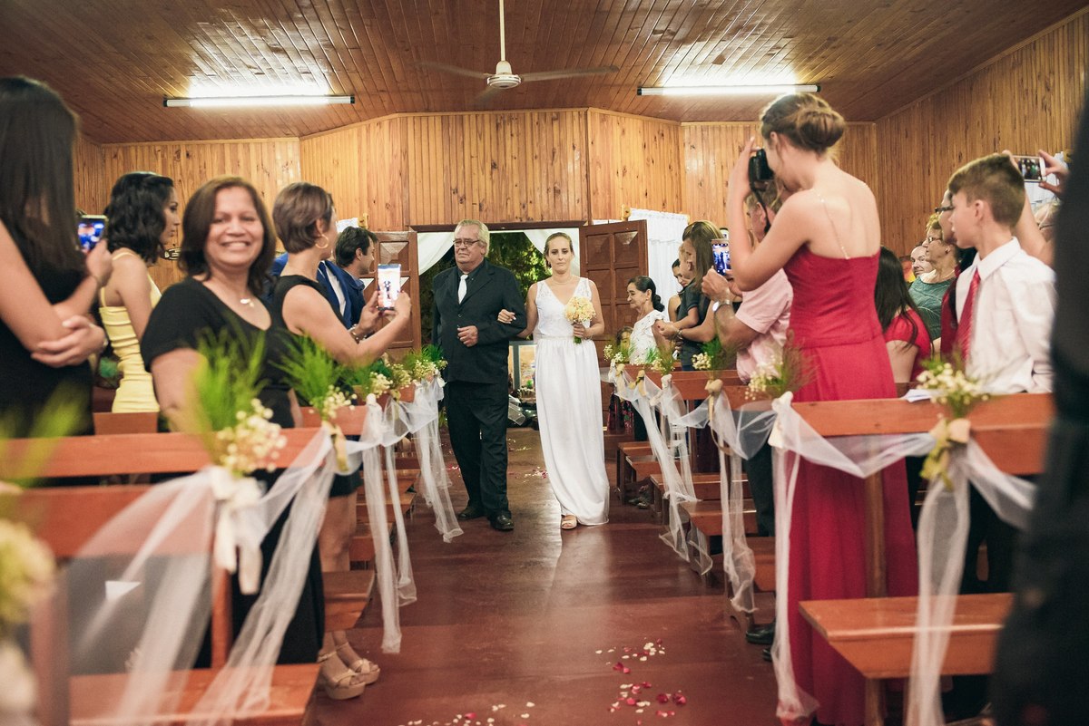 entrada de la novia junto a su papá