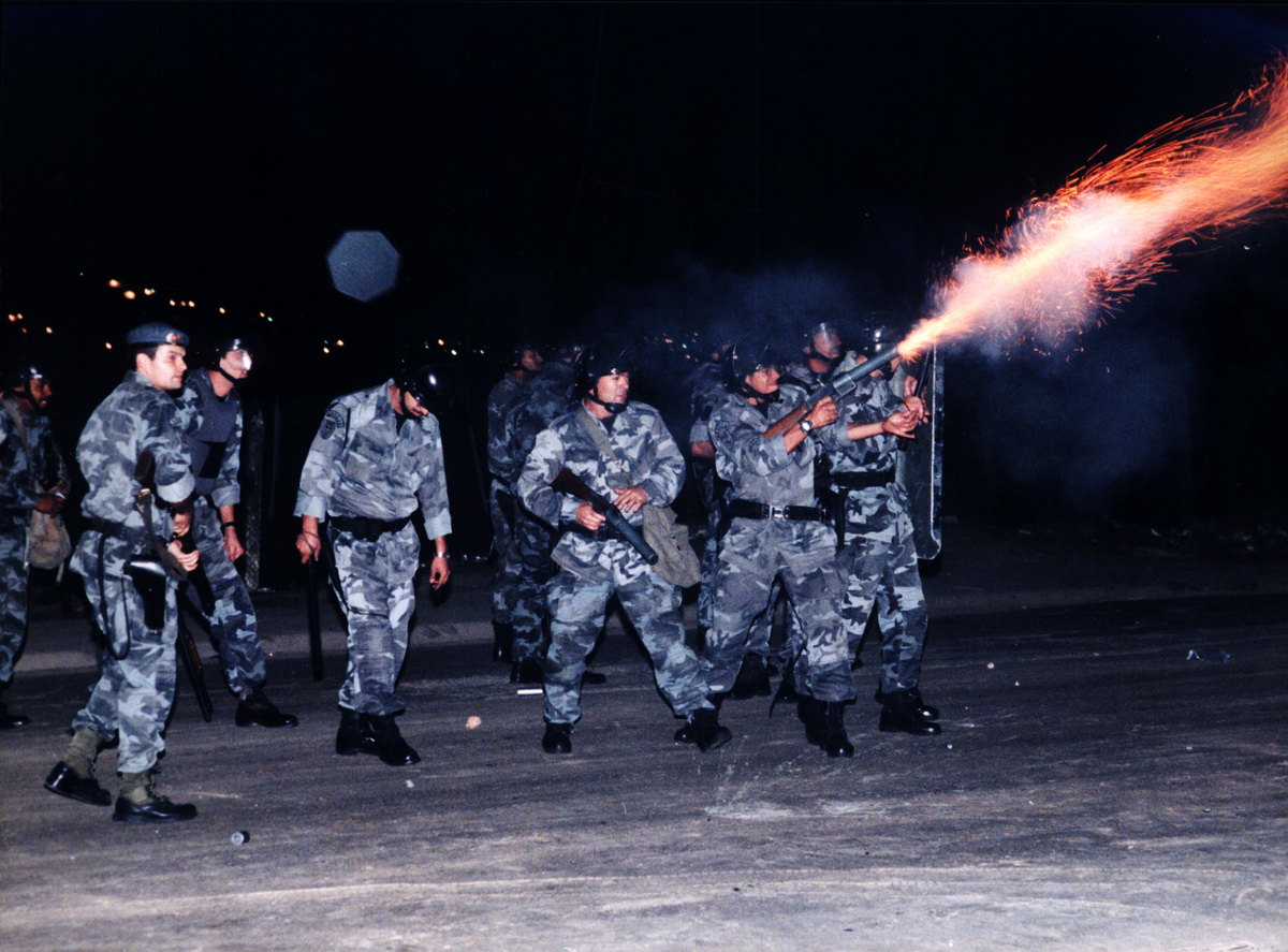 confronto com a policia militar de sp