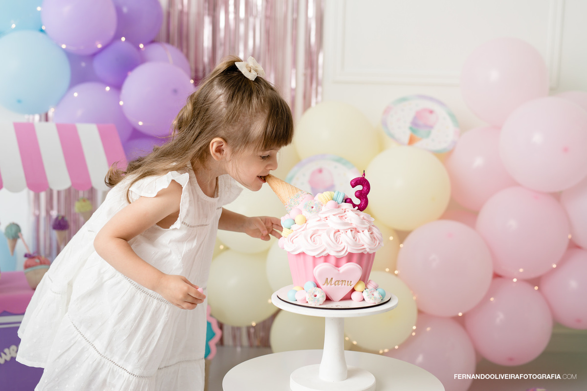 Ensaio 3 anos criança infantil aniversário estudio festa