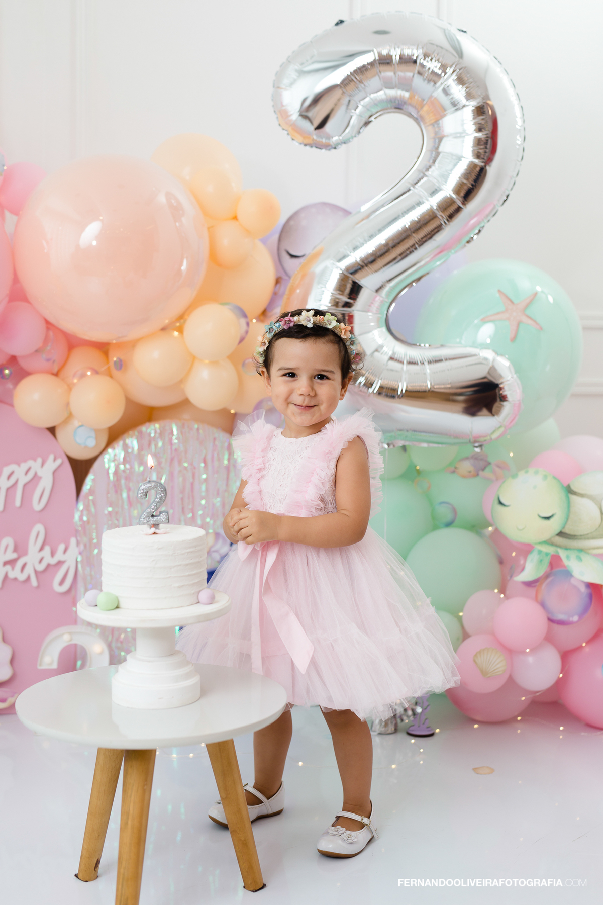 ensaio 2 anos são paulo sp zona sul cenário fundo do mar decoração fotografo fotografa infantil estudio fotografico aniversário menina smash the cake