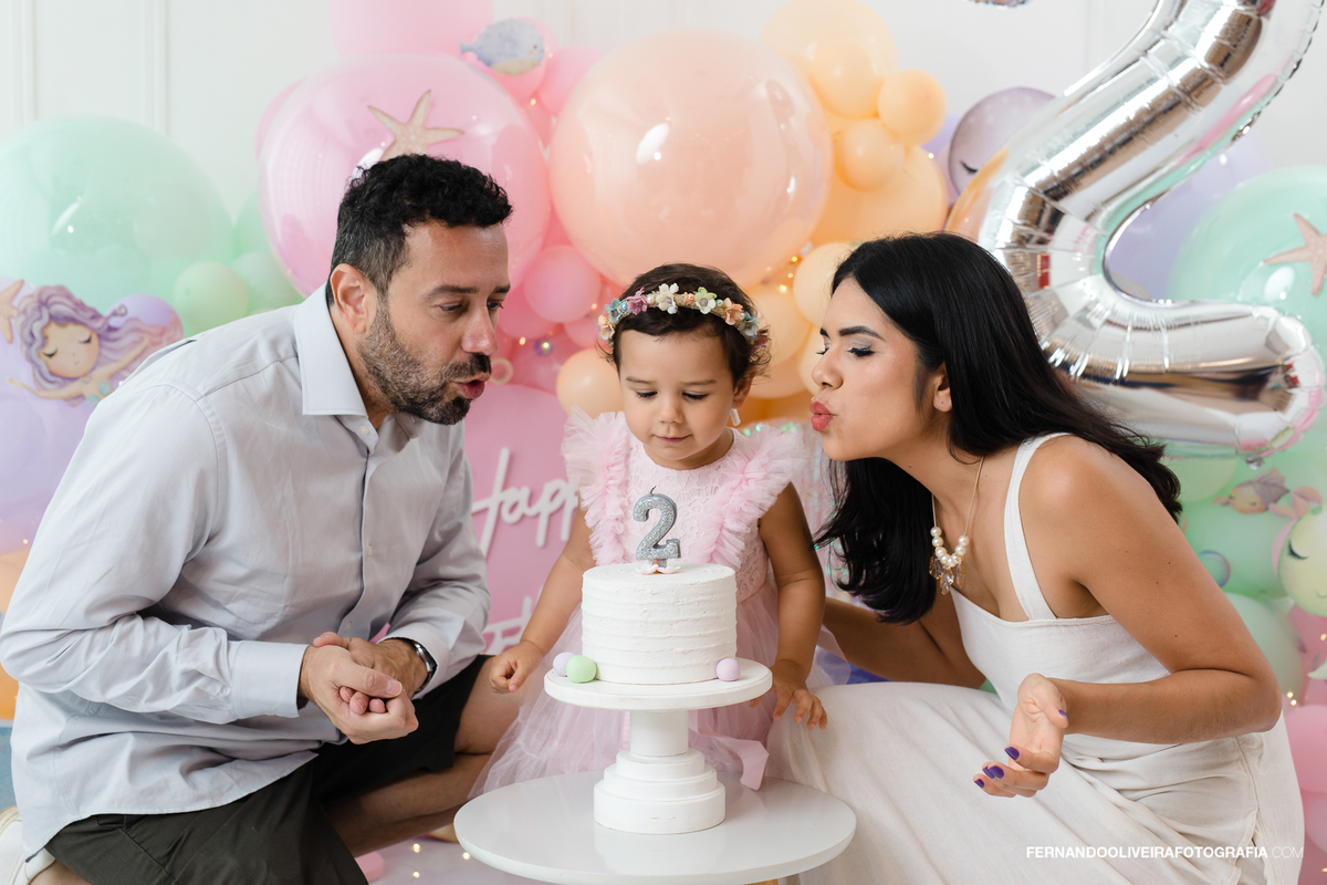 ensaio 2 anos são paulo sp zona sul cenário fundo do mar decoração fotografo fotografa infantil estudio fotografico aniversário menina smash the cake