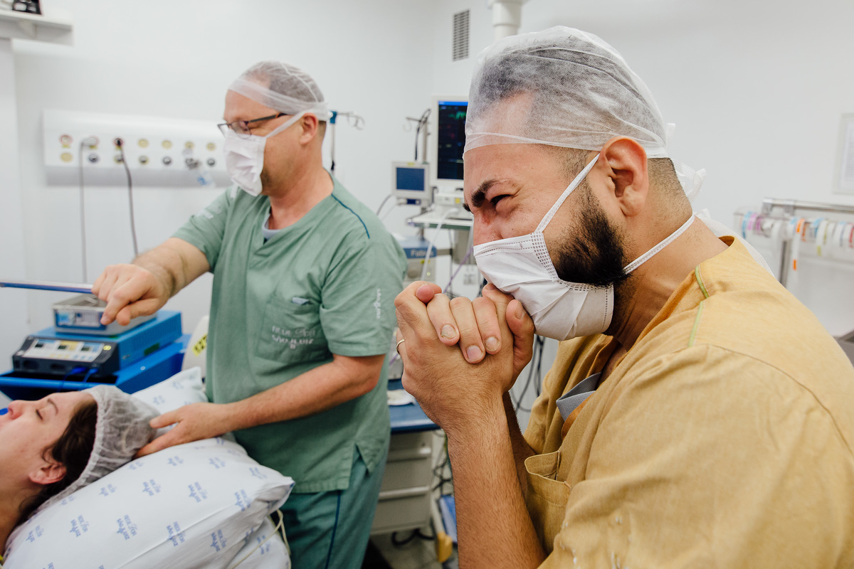 Fotografia de Parto hospital e maternidade são luiz pro matre são paulo natural cesárea emoção do pai