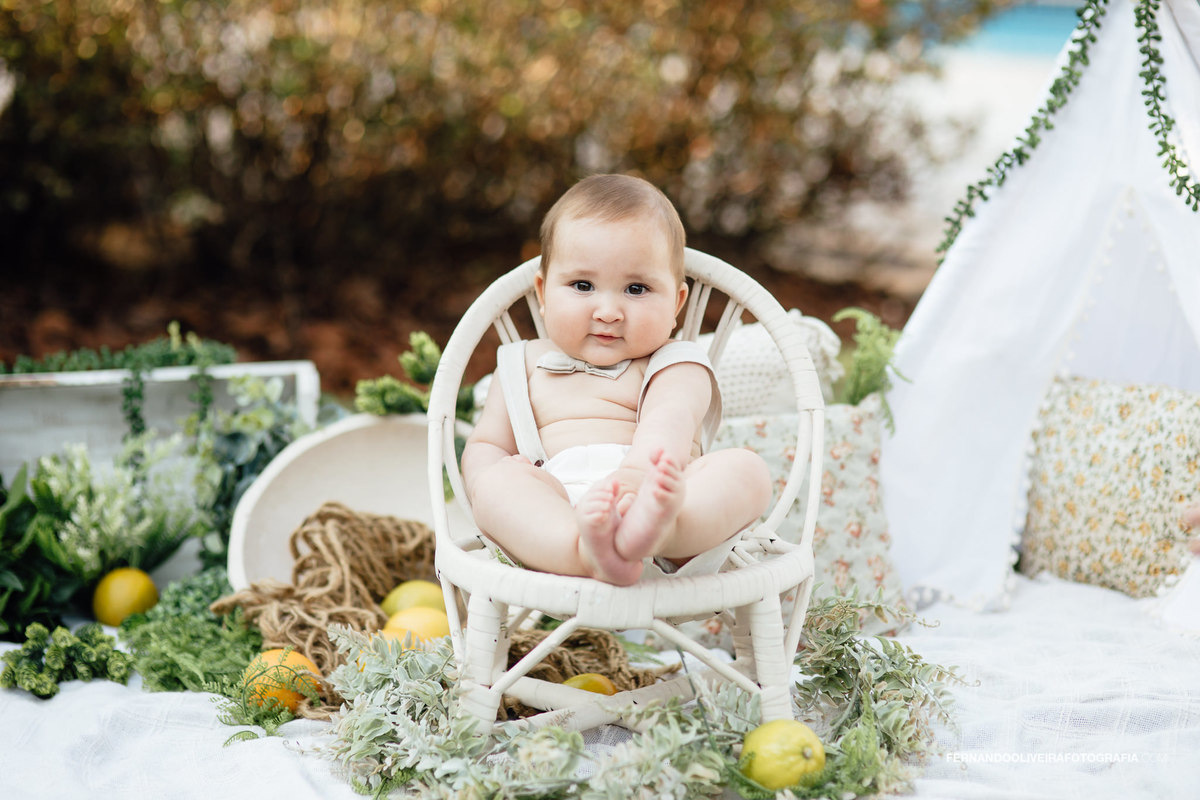 Ensaio de acompanhamento bebe 6 meses