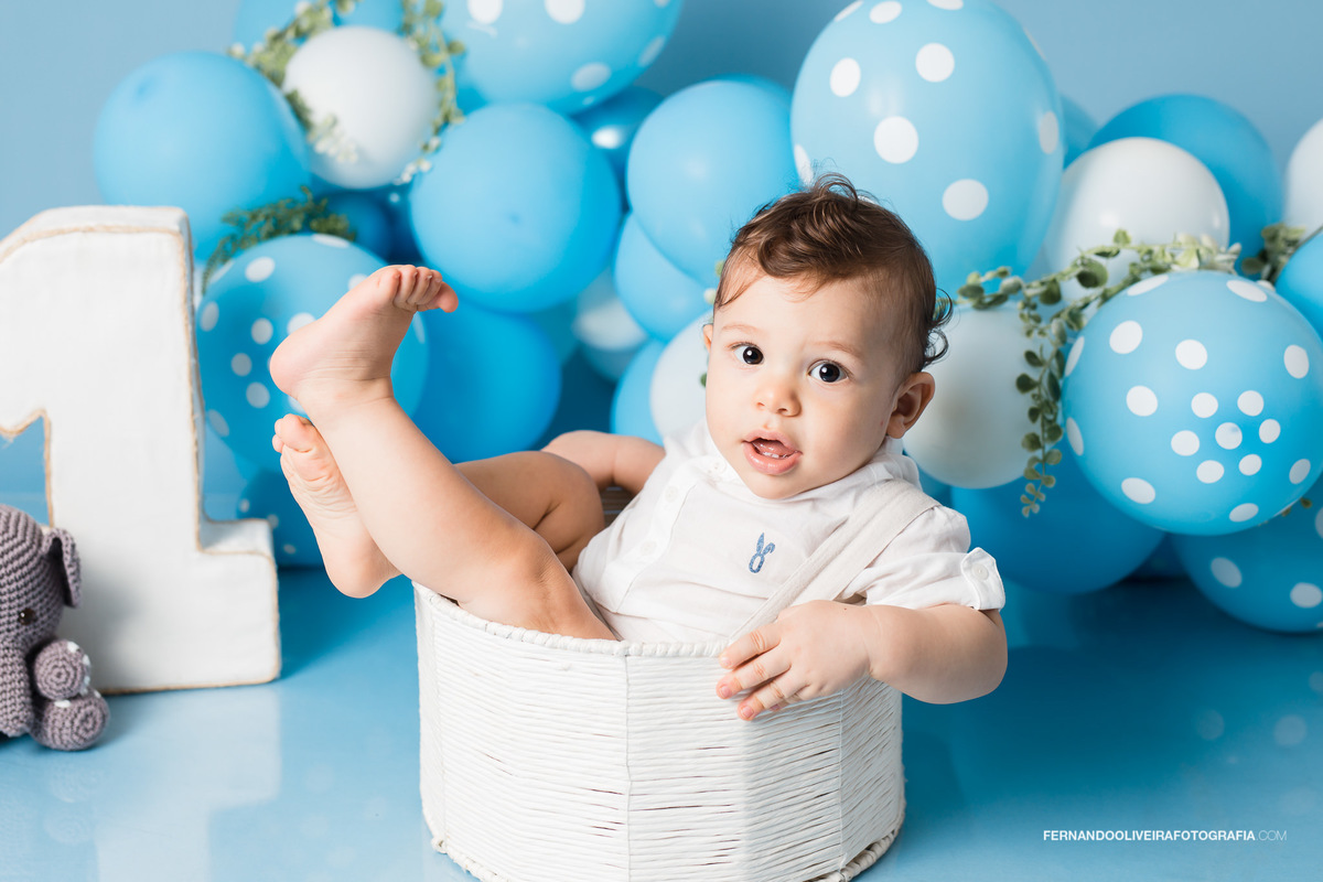 Ensaio smash the cake acompnhamento