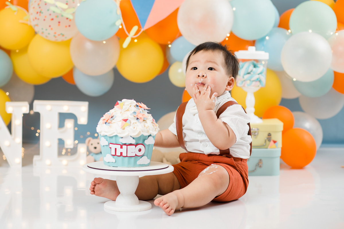 Ensaio smash the cake brooklin moema 1 ano acompanhamento