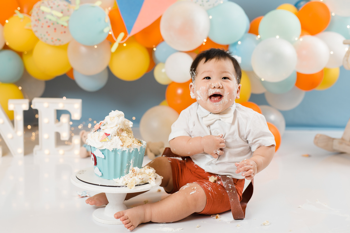 Ensaio smash the cake brooklin moema 1 ano acompanhamento