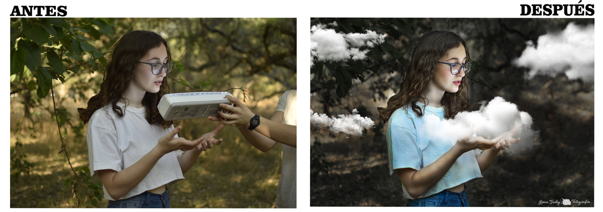 Antes y después de edición