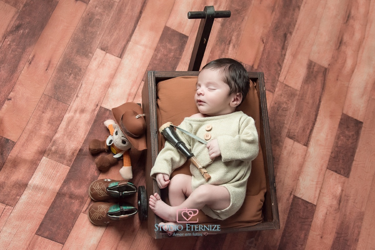JOSÉ VITOR - 10 DIAS - NEWBORN-  POSE NO CARRINHO - STUDIO ETERNIZE - POÇOS DE CALDAS