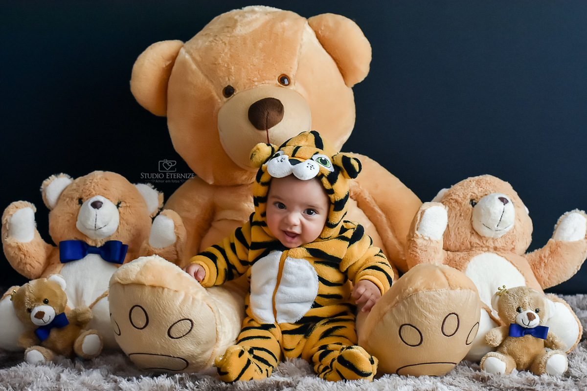 acompanhamento mensal - 6 meses - menino - ursinhos