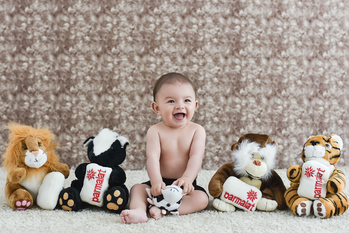 ACOMPANHAMENTO MENSAL - FOTOGRAFIA INFANTIL - MENINO - URSINHO - PARMALAT