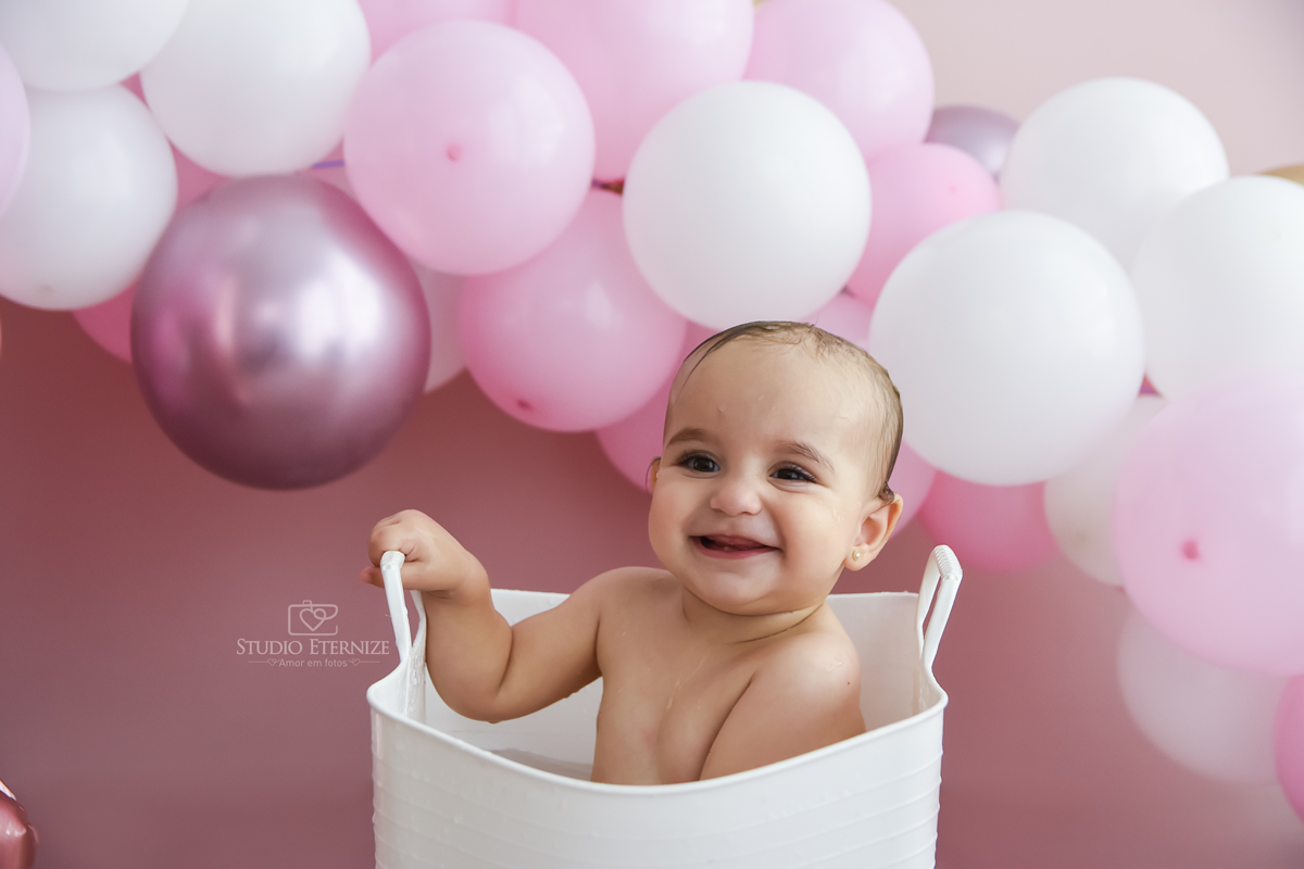 SMASH THE CAKE - ACOMPANHAMENTO MENSAL - FOTOGRAFIA INFANTIL - MENINA - SMASH THE CAKE