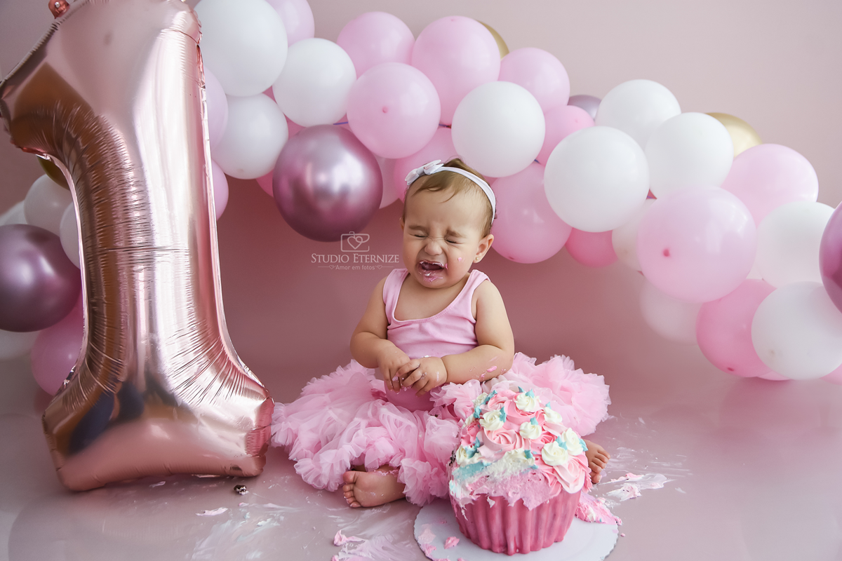 SMASH THE CAKE - ACOMPANHAMENTO MENSAL - FOTOGRAFIA INFANTIL - MENINA - SMASH THE CAKE
