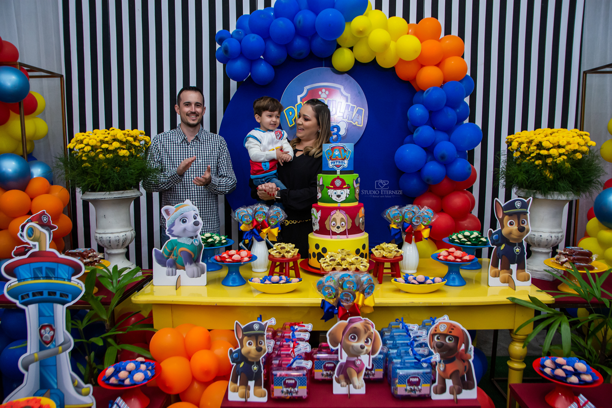 aniversário infantil - patrulha canina - decoração - fotografia festa infantil - fotografia documental de familia