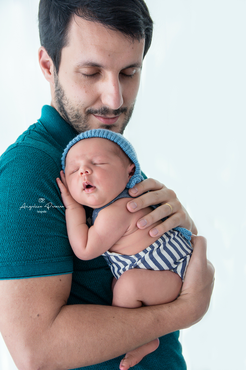 Fotografia - newborn - recém-nascido -menino - pai