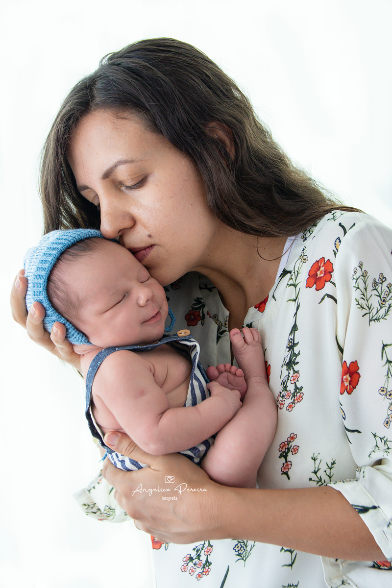 Fotografia - newborn - recém-nascido -menino - mãe