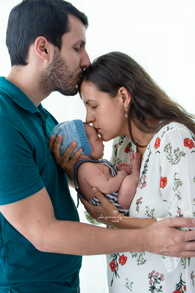 Fotografia - newborn - recém-nascido -menino - pais