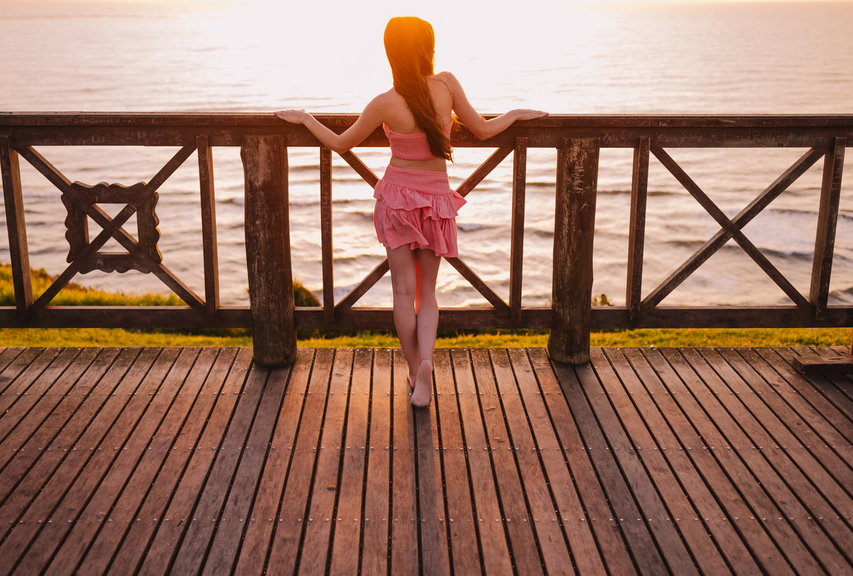 Ensaio 15 anos na praia de Torres ao amanhecer - Tati Maldaner Fotografia 