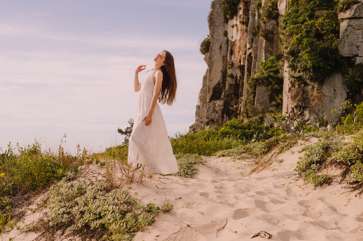 Ensaio 15 anos na praia de Torres ao amanhecer - Tati Maldaner Fotografia   praia da Guarita