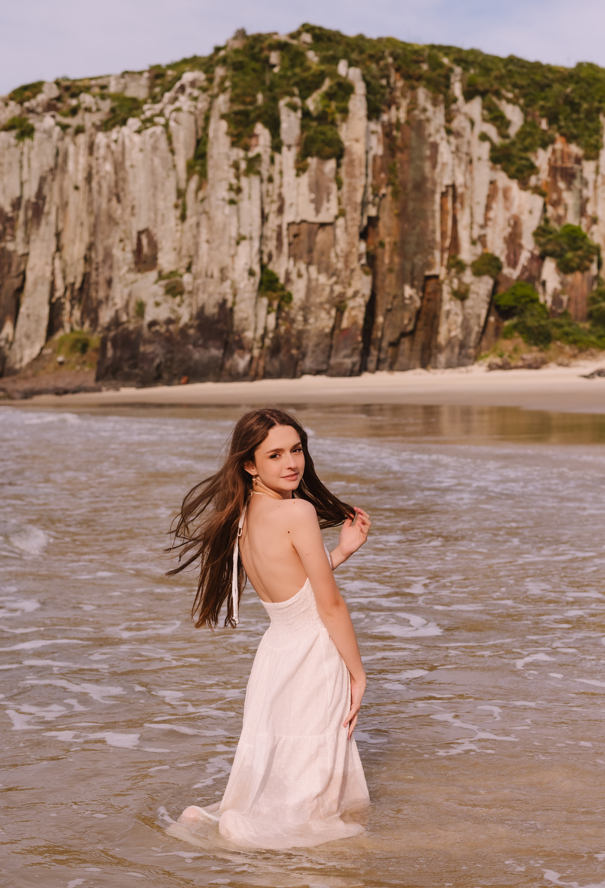 Ensaio 15 anos na praia de Torres ao amanhecer - Tati Maldaner Fotografia   praia da Guarita