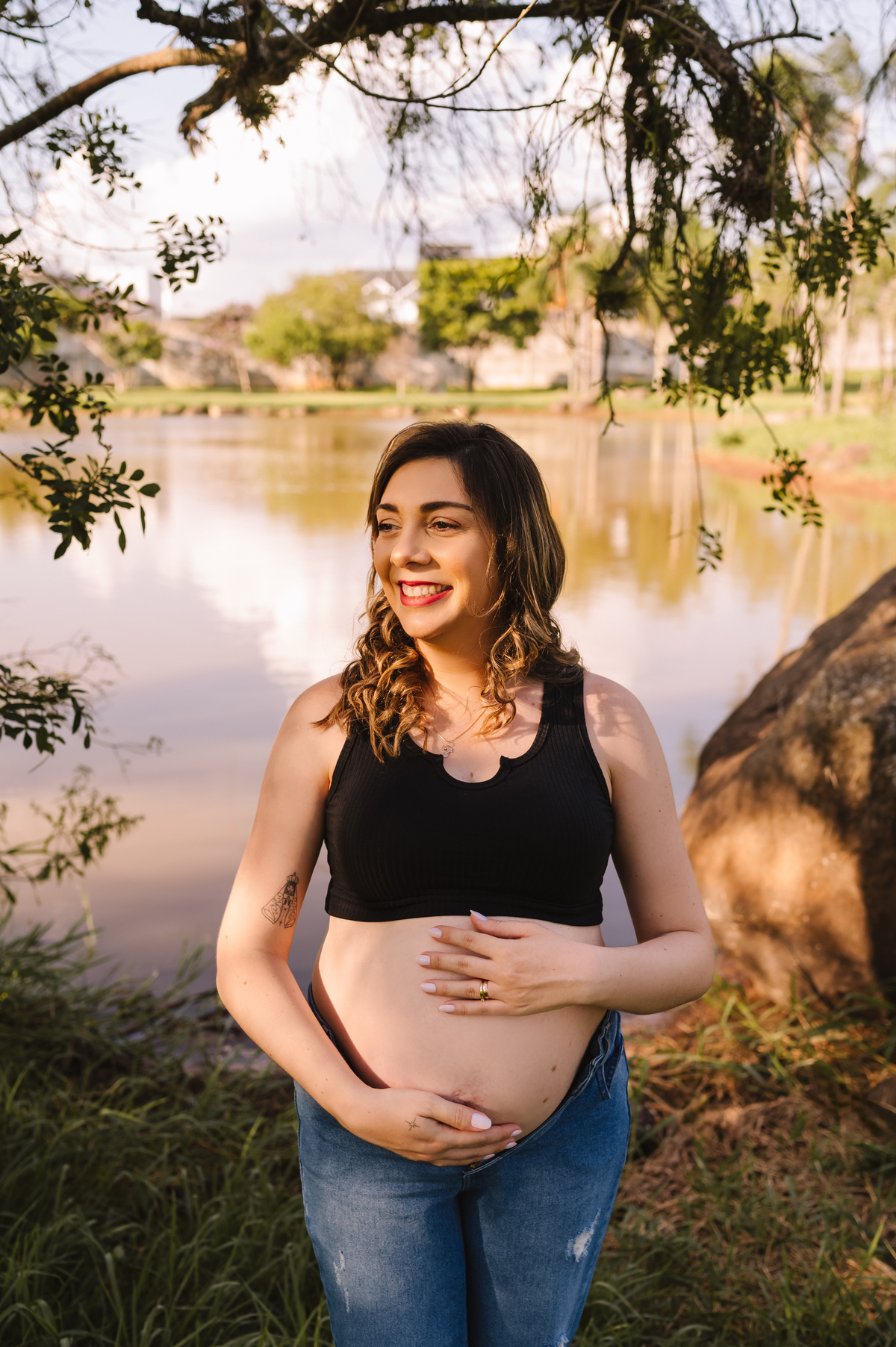 Ensaio gestante em família, Tati Maldaner fotografia.