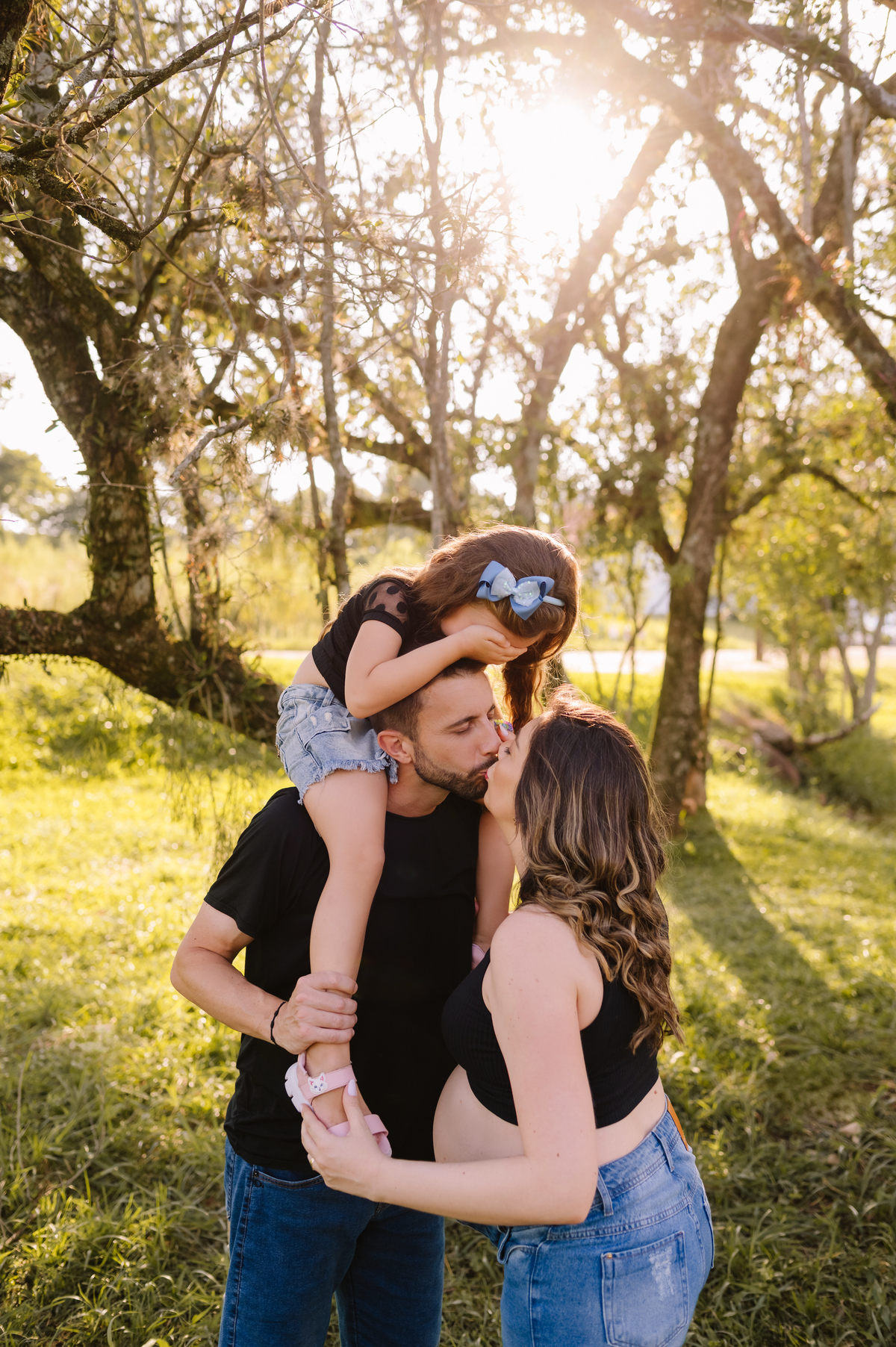 Ensaio gestante em família, Tati Maldaner fotografia.