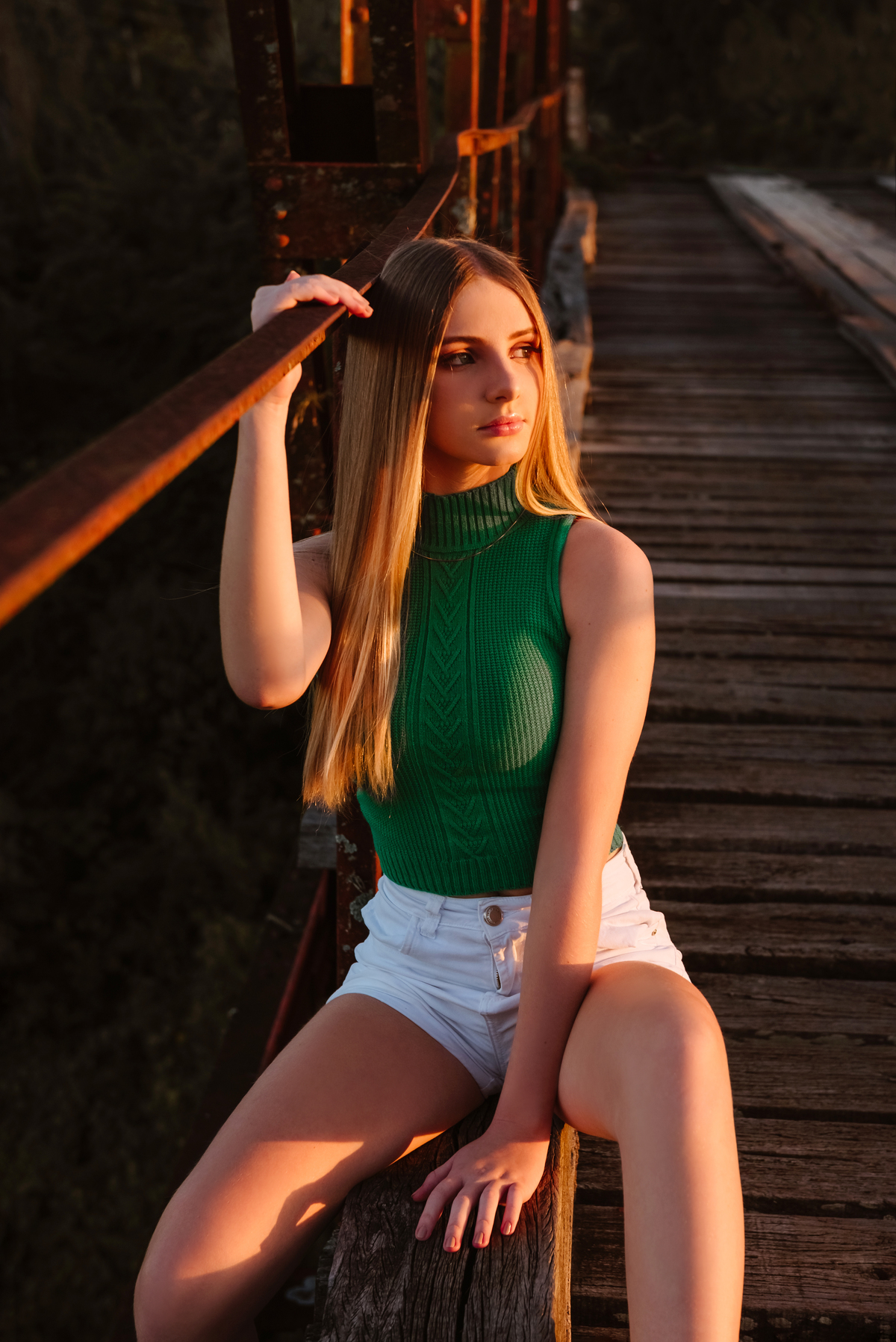 Ensaio na ponte de ferro em Arroio do Meio, Tati Maldaner fotografia.