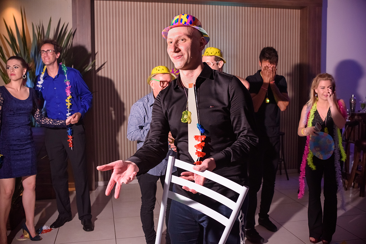 festa animada de formatura do Fábio na Fantasia Festas em Lajeado. 