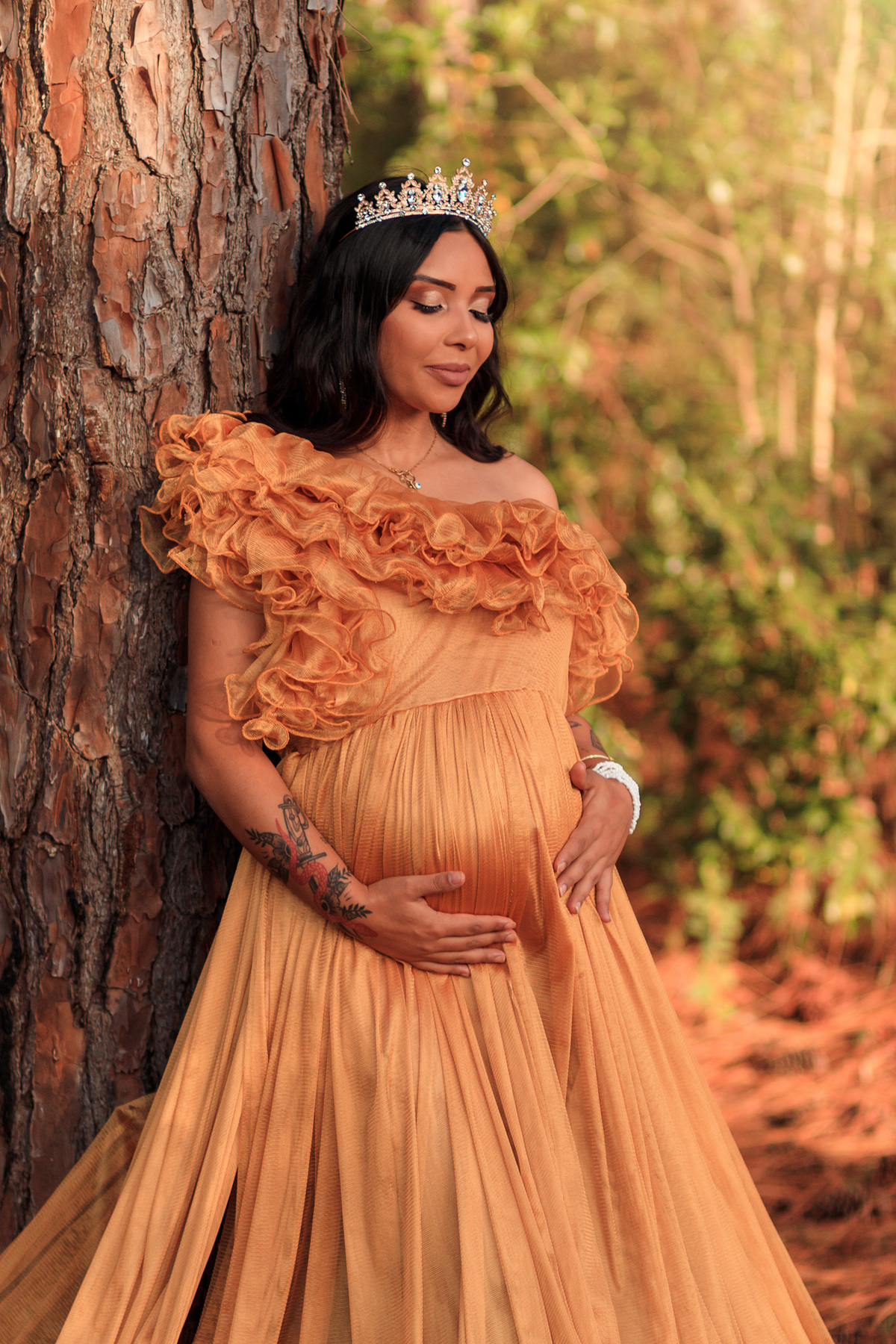 Ensaio gestante em Florianópolis na Floresta do Moçambique