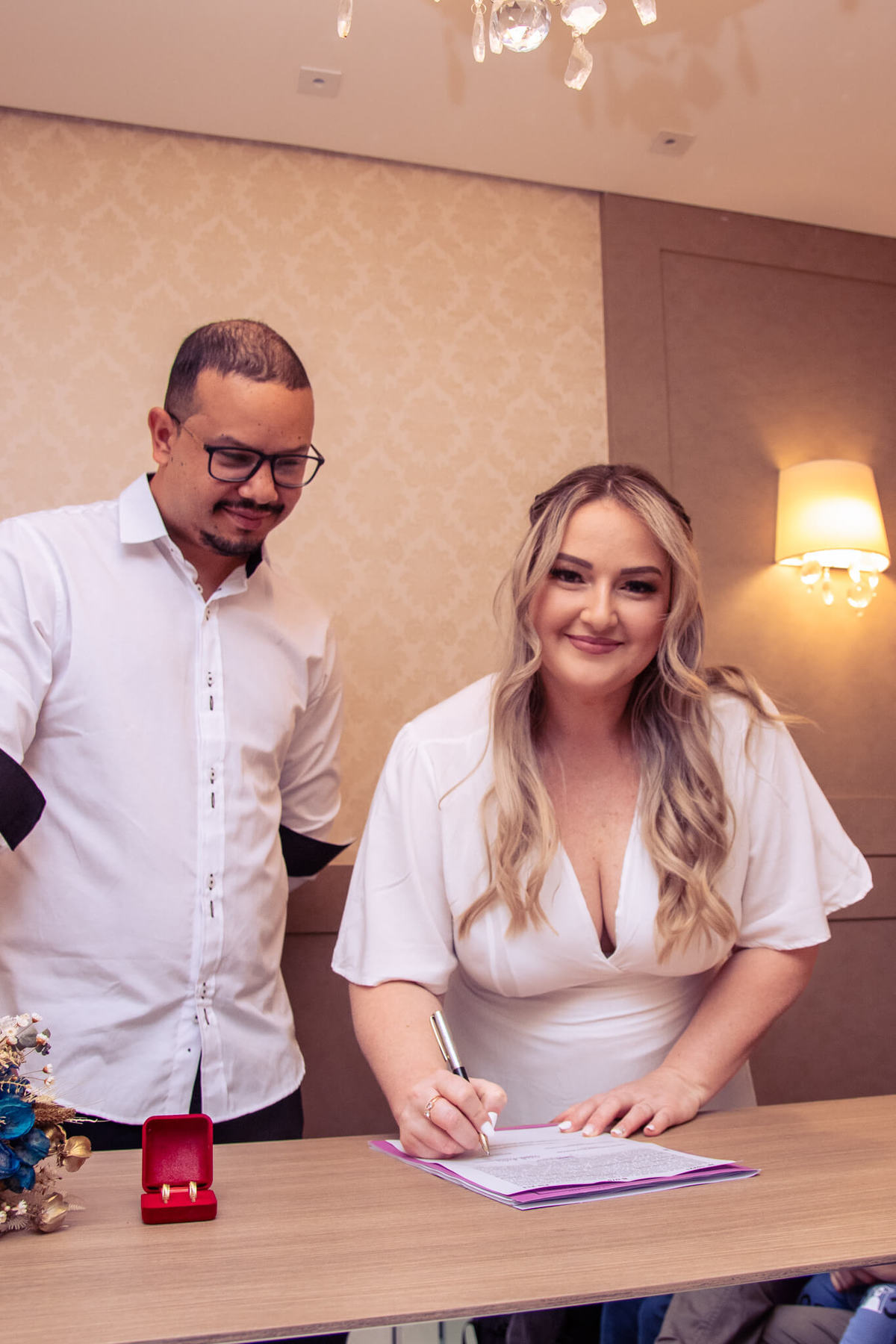 Casamento no Civil na cidade de Palhoça - Pose para a foto