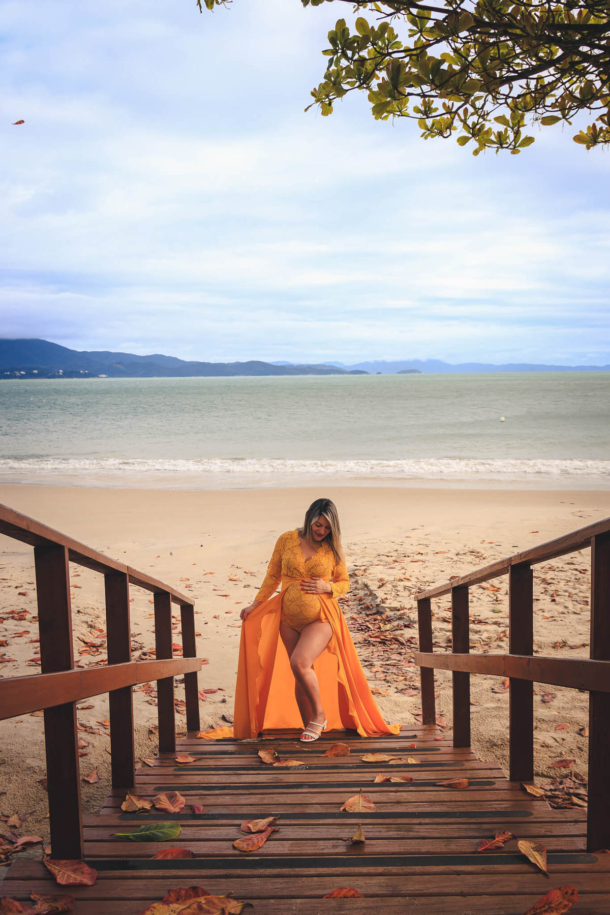 Ensaio Gestante - Florianópolis Praia de Canajurê