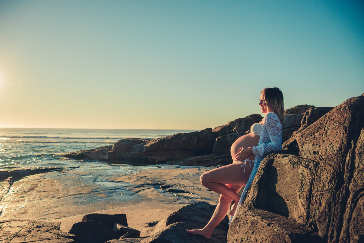 Ensaio de Gestante Por do Sol Florianópolis 
