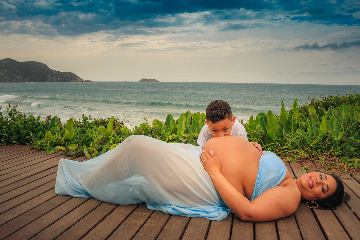 Fotografia de Gestante na Praia