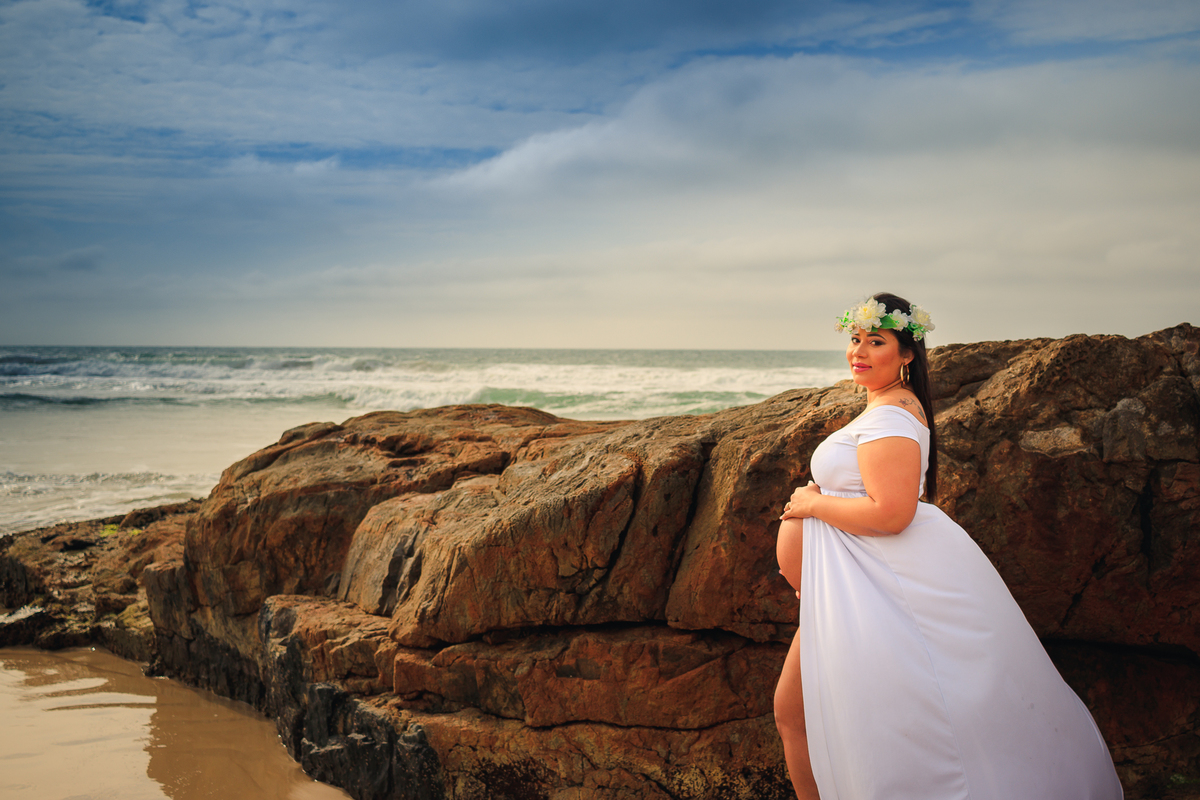 Fotografia de Gestante na Praia