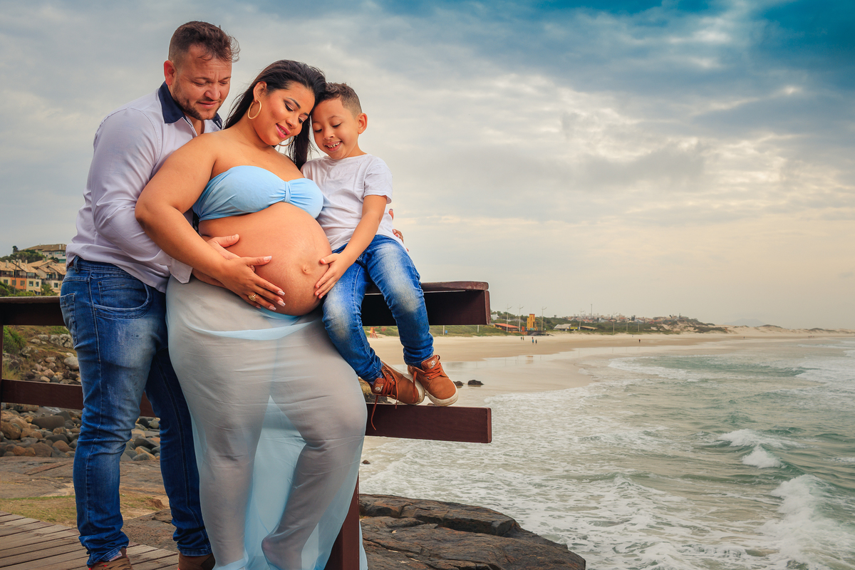 Fotografia de Gestante na Praia