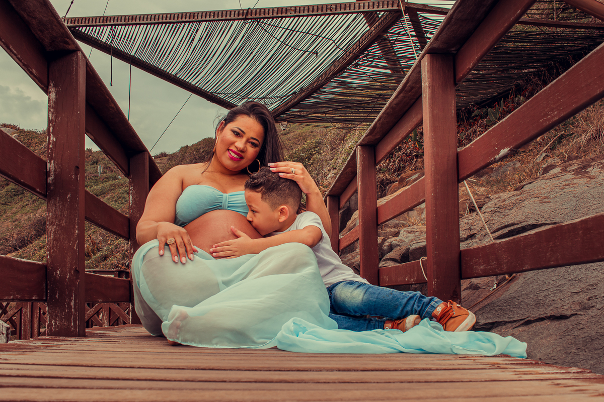 Fotografia de Gestante na Praia