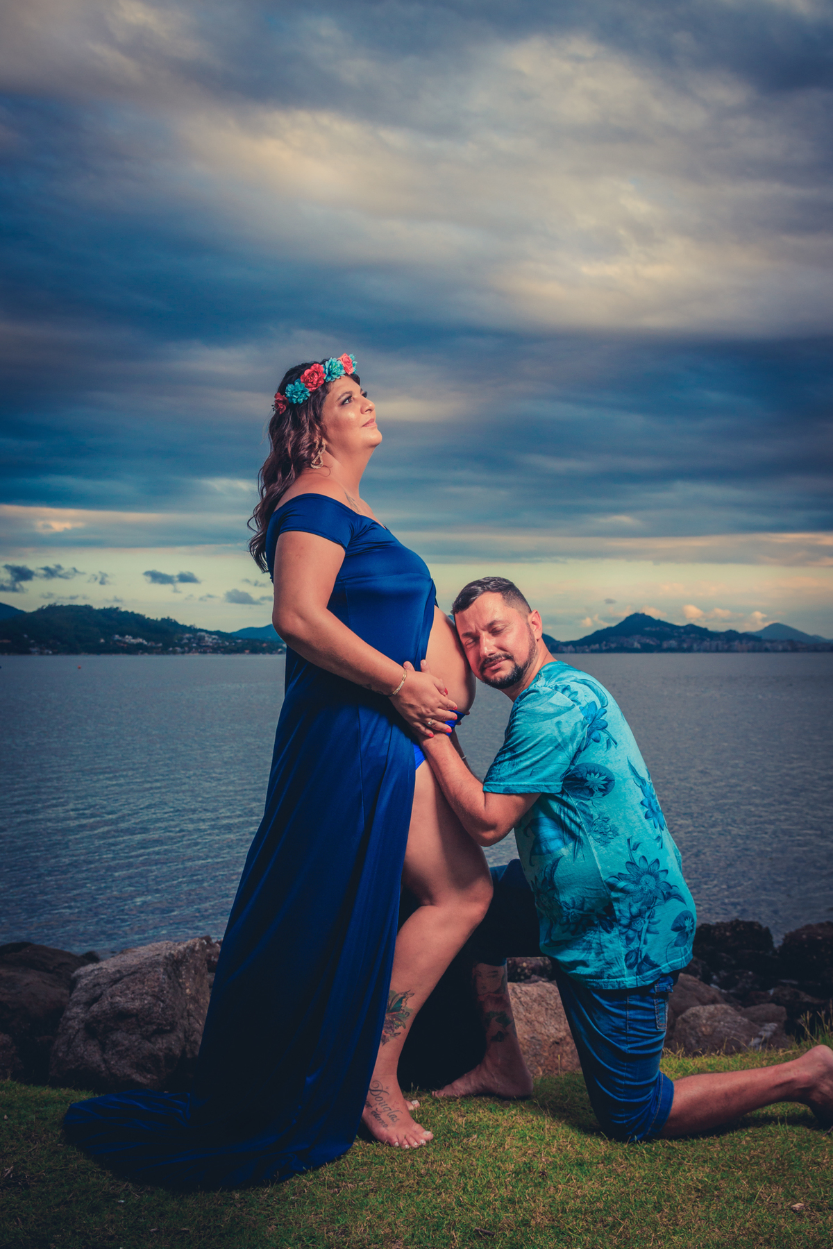 Ensaio Gestante Ponta do Sambaqui - Florianópolis 