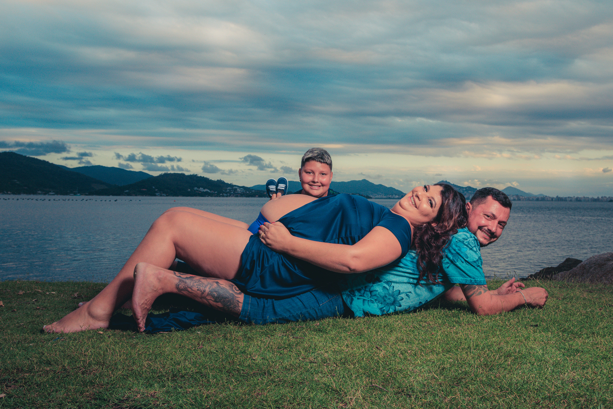 Ensaio Gestante Ponta do Sambaqui - Florianópolis 