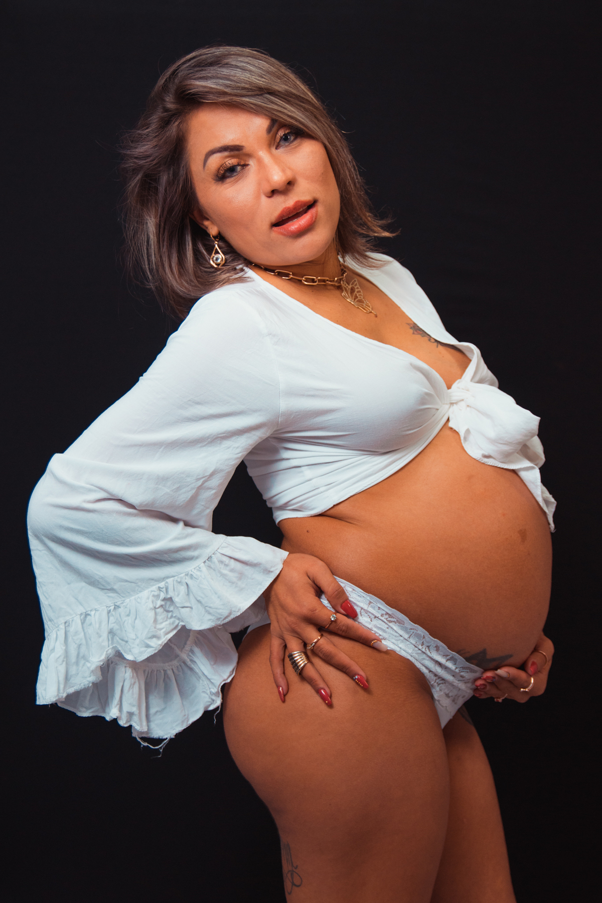 Ensaio Gestante Estúdio - Florianópolis SC