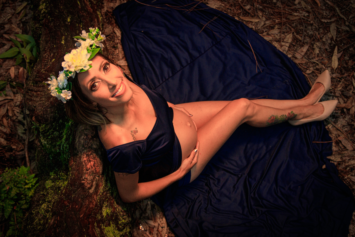 Ensaio gestante na praia.