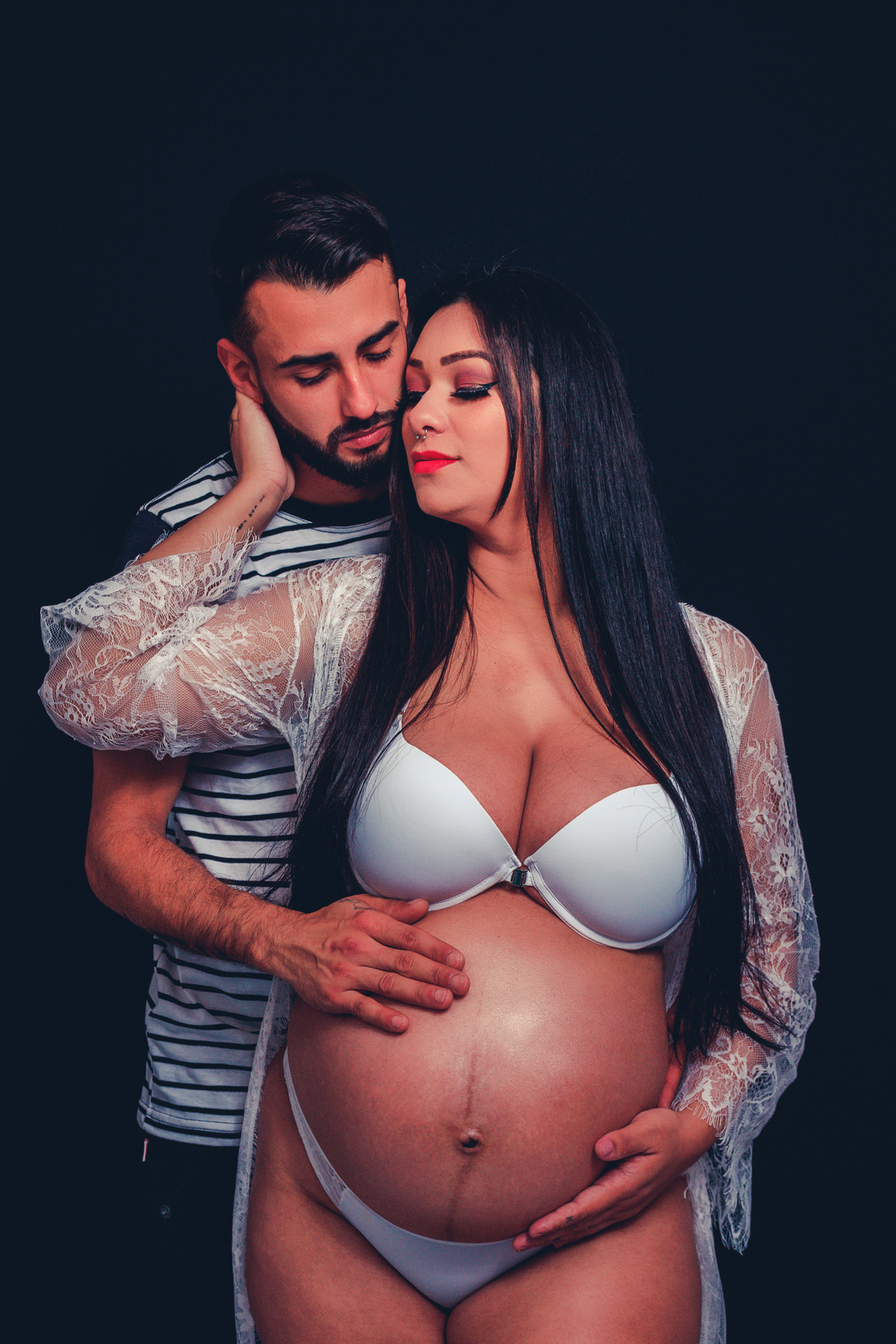 Foto Gestante em estúdio em Florianópolis