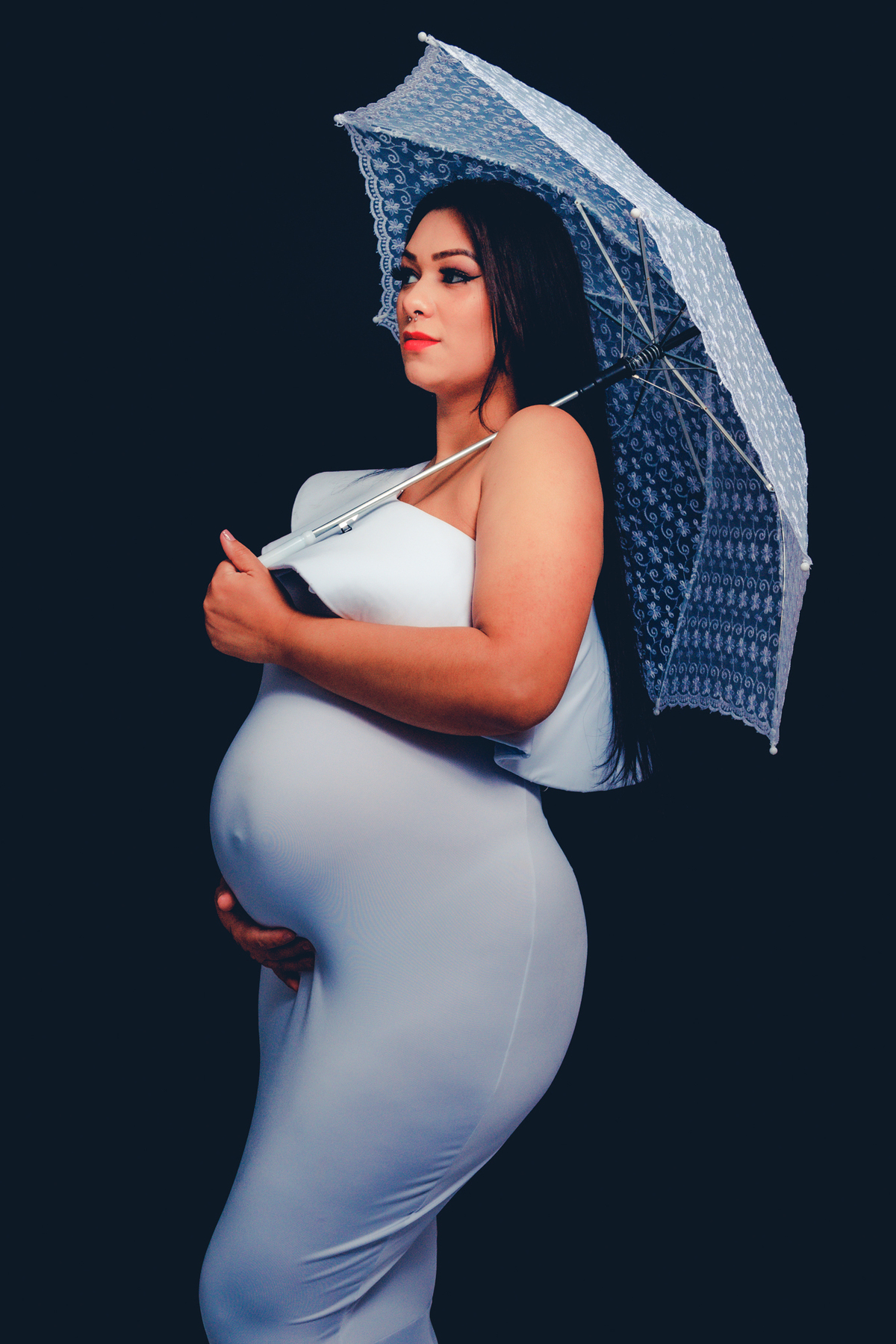 Foto Gestante em estúdio em Florianópolis