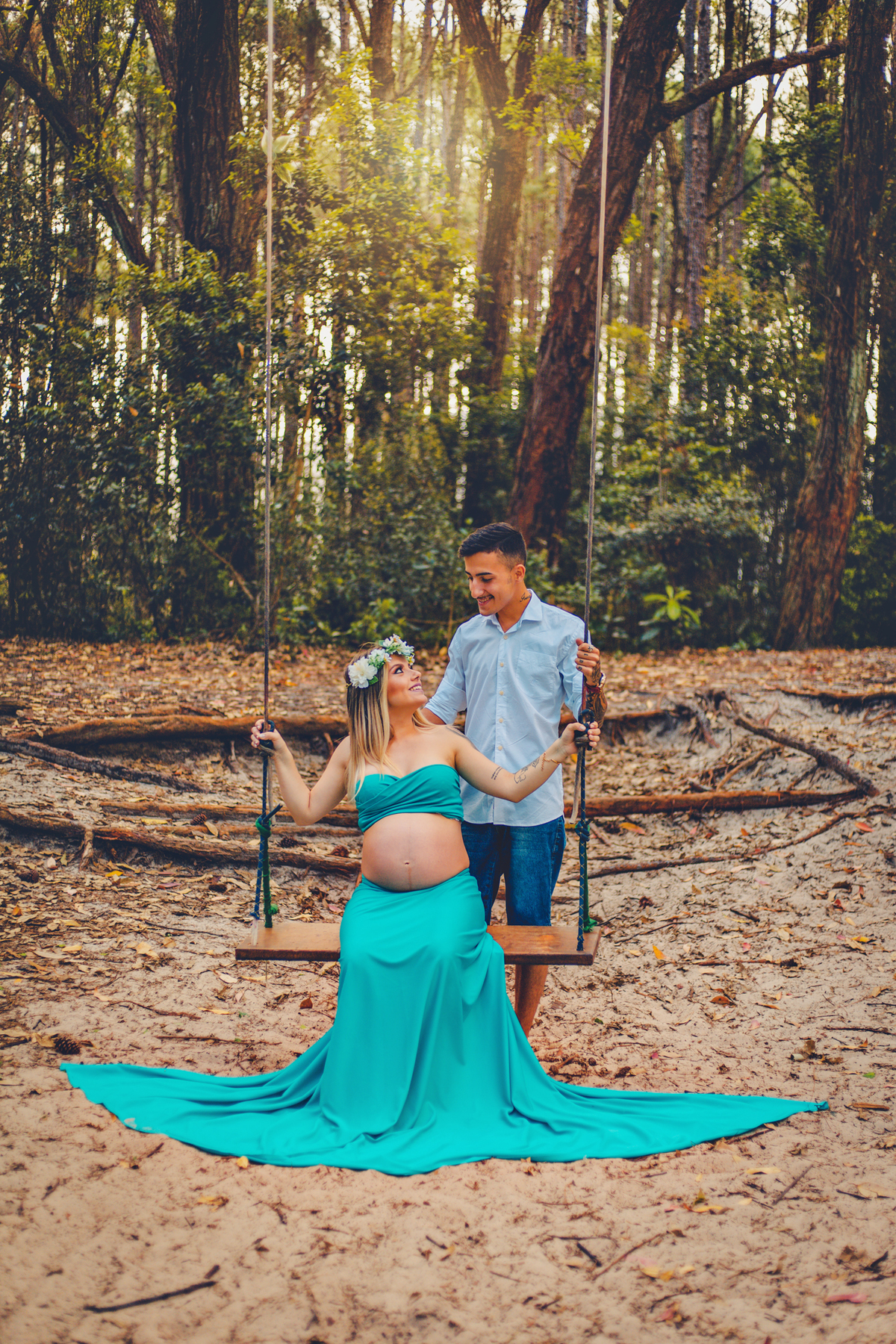 Ensaio Fotográfico Gestante na praia em Florianópolis