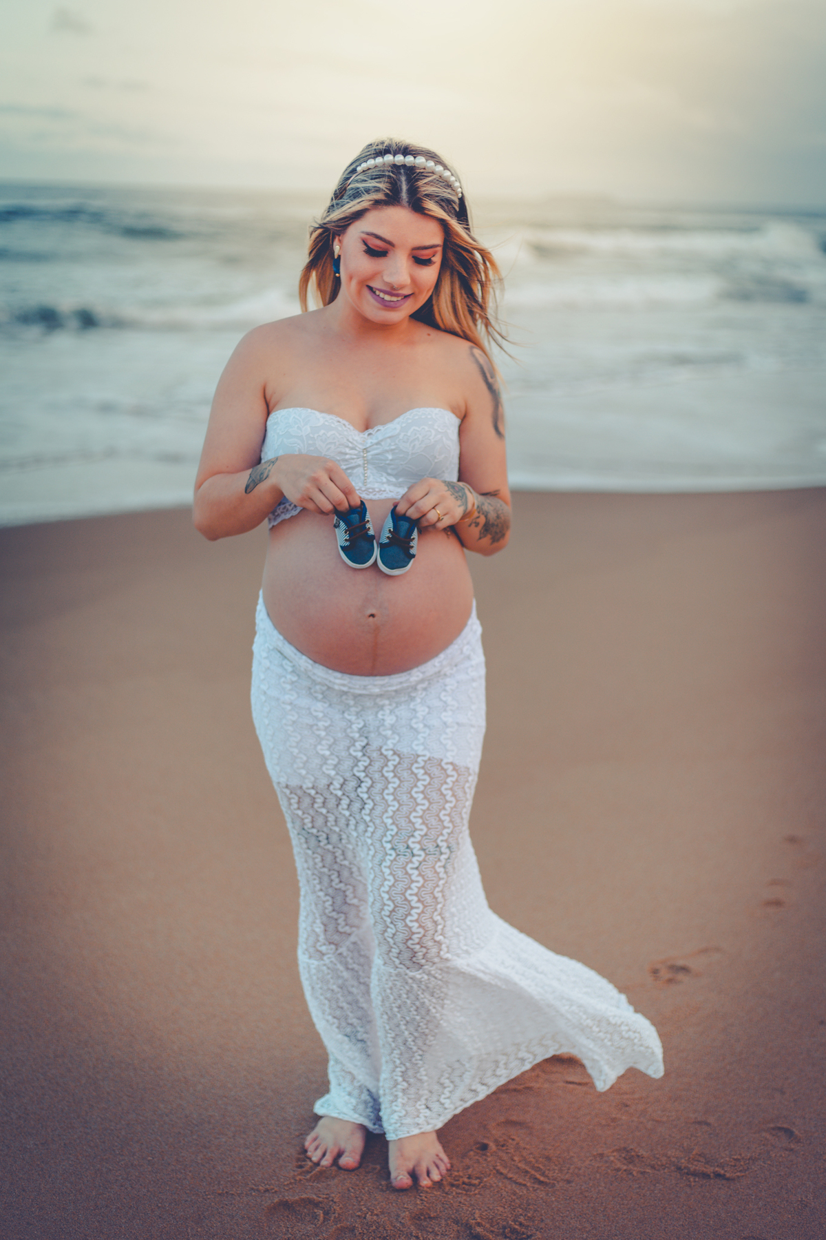 Ensaio Fotográfico Gestante na praia em Florianópolis