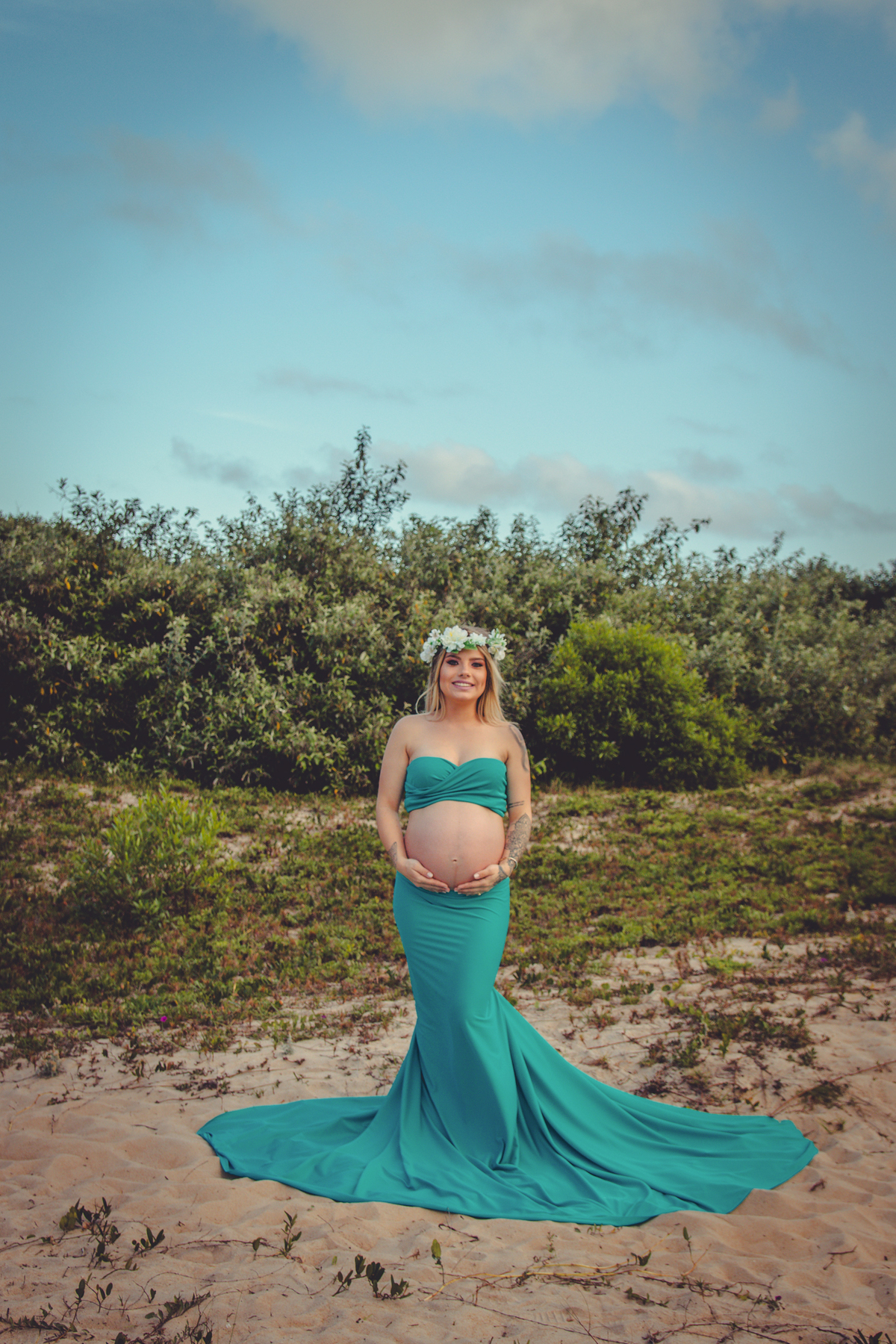 Ensaio Fotográfico Gestante na praia em Florianópolis