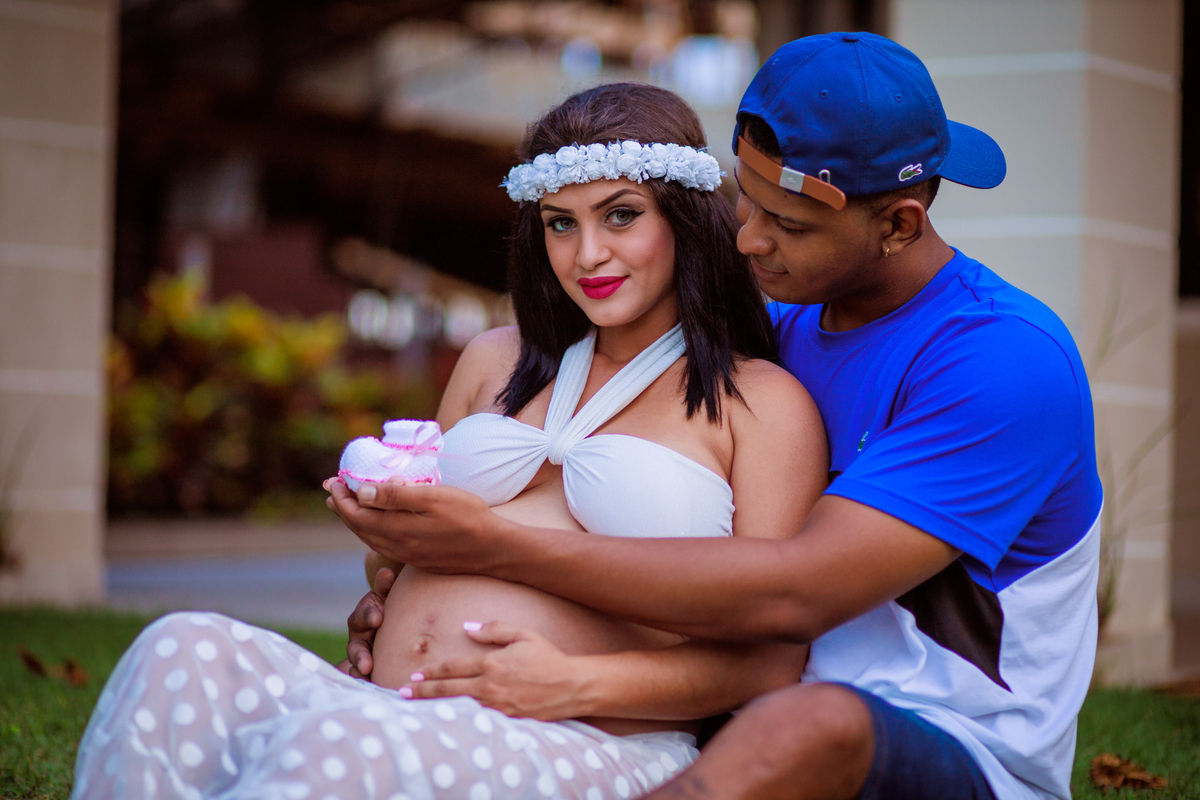 Ensaio Fotográfico Gestante na praia de Jurerê Internacional 