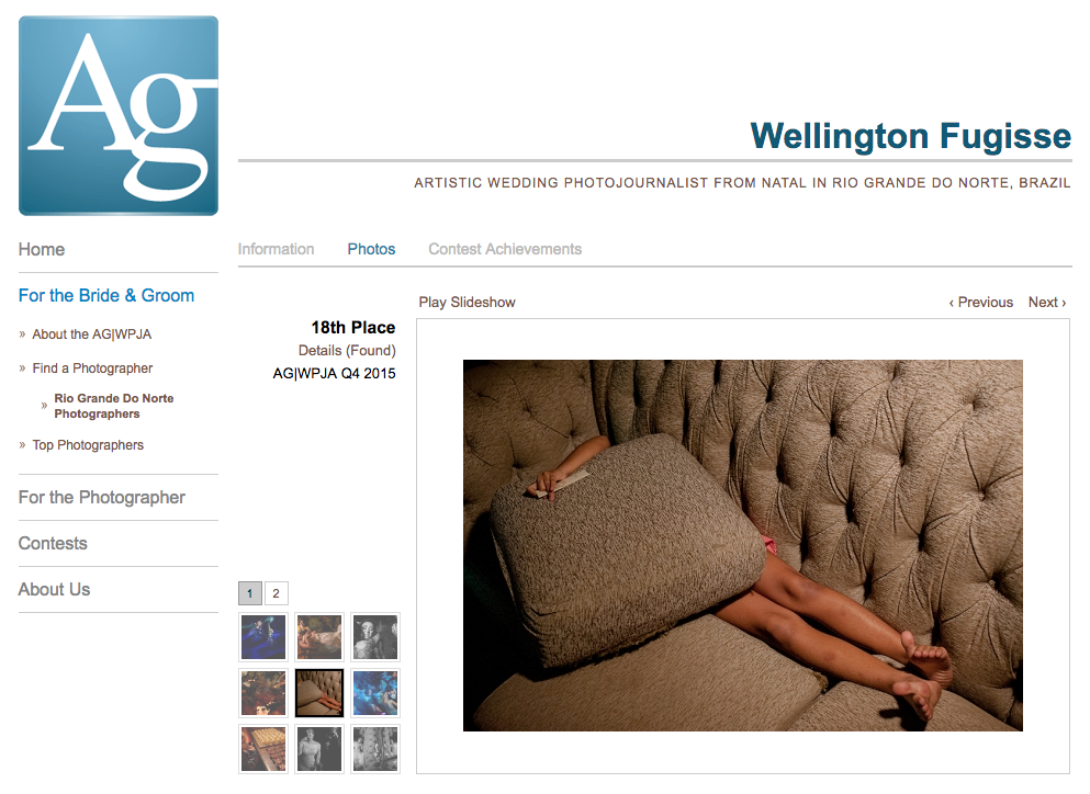 Foto premiada pela AGWPJA - The Artistic Guild of the Wedding Photojournalist Association - www.agwpja.com