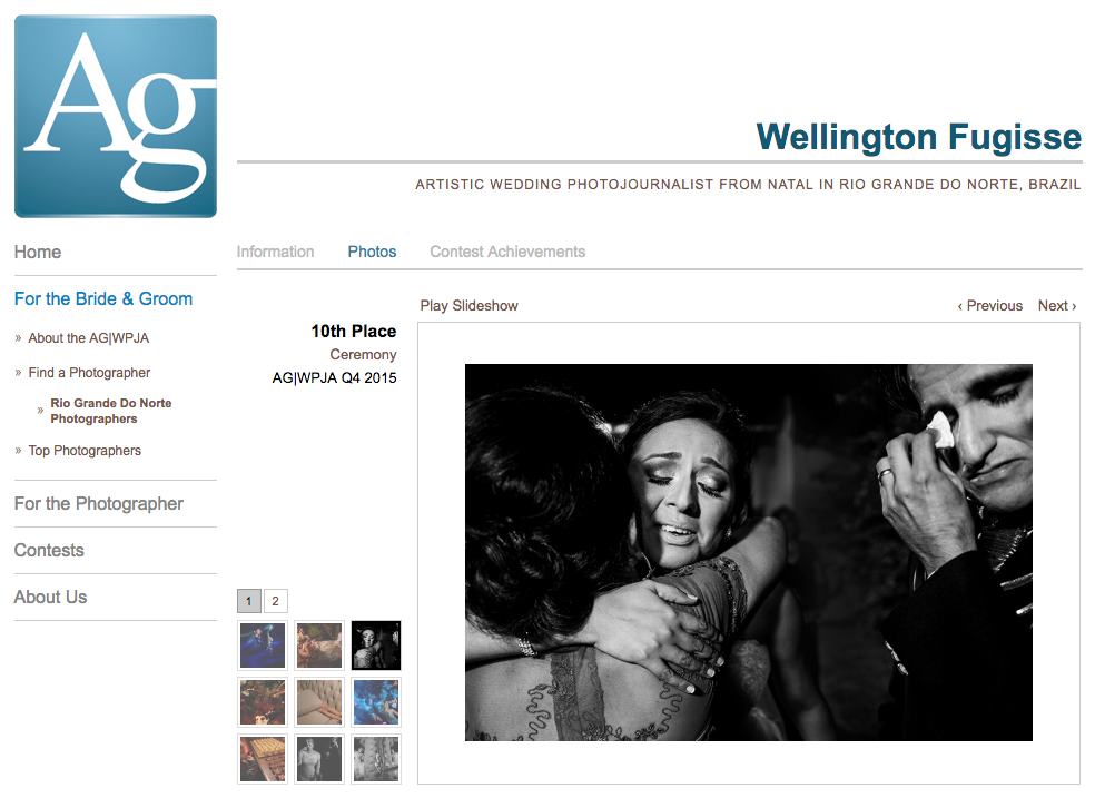 Foto premiada pela AGWPJA - The Artistic Guild of the Wedding Photojournalist Association - www.agwpja.com